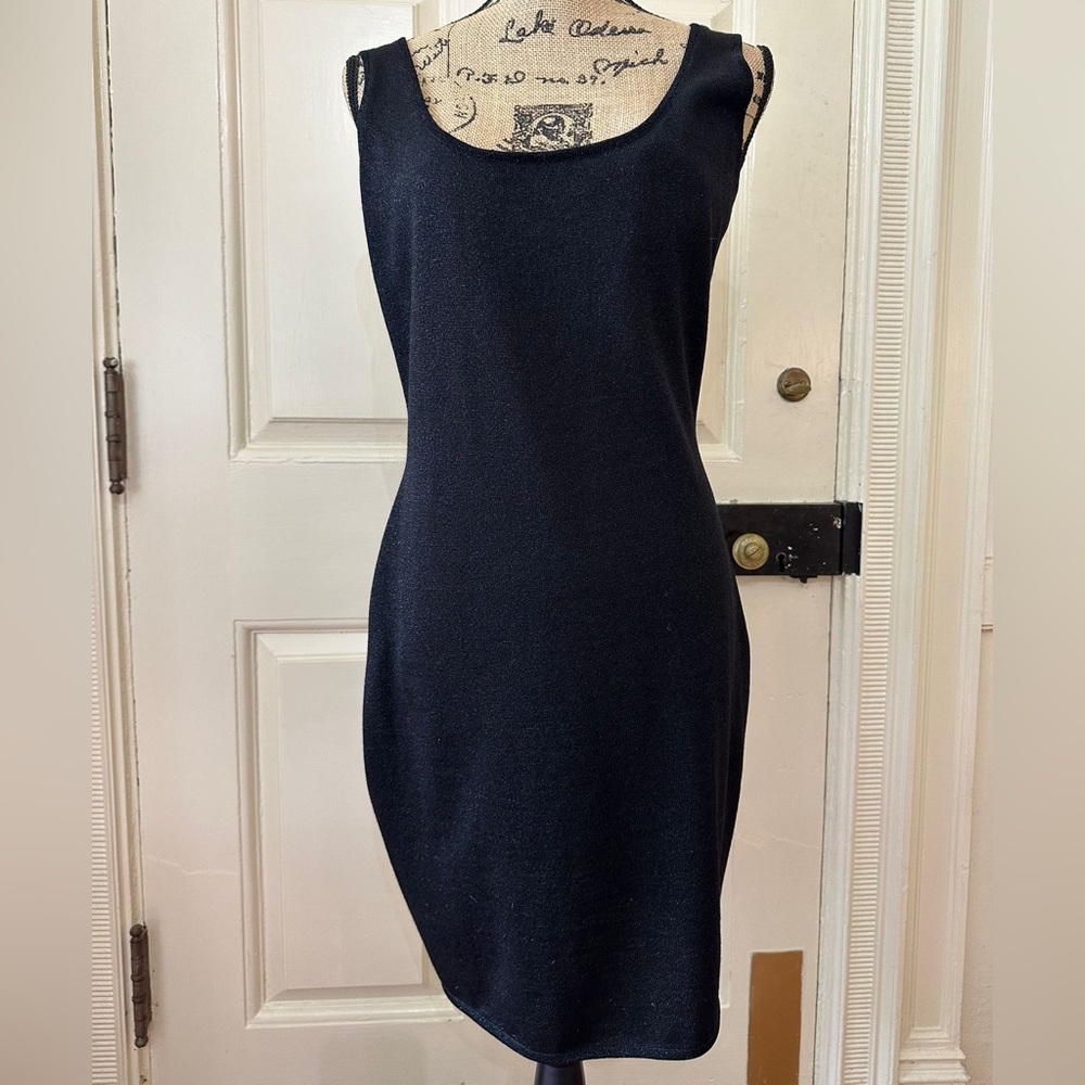 Escada Blue Sleeveless Sheath Mini Dress